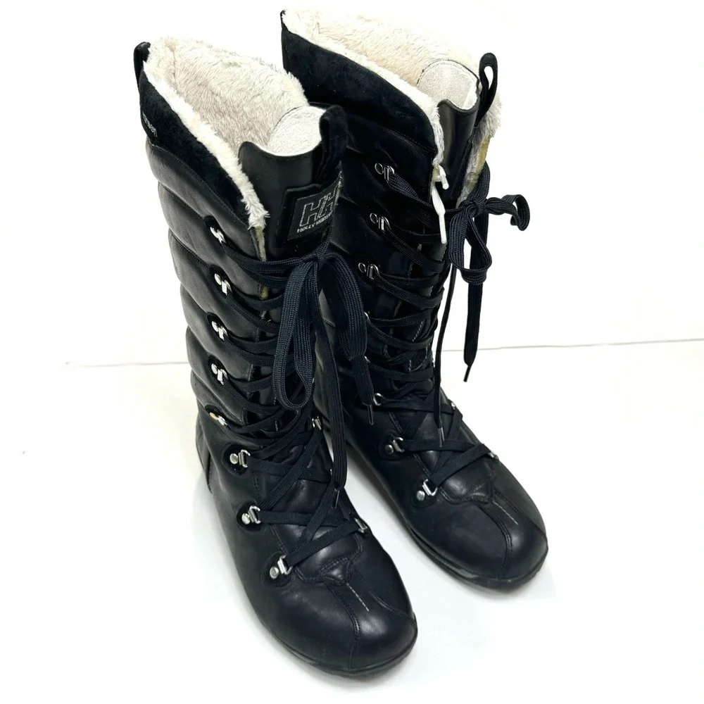 Helly Hansen Skuld 3 Leather Winter Shearling Boot in Black Size 6.5